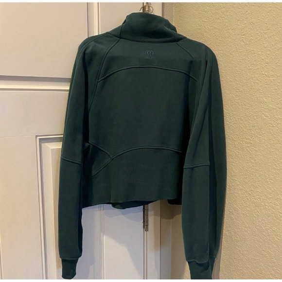 Lululemon Scuba Oversized Half Zip Hoodie Size M/L Legacy Green/Gold - Picture 4 of 5
